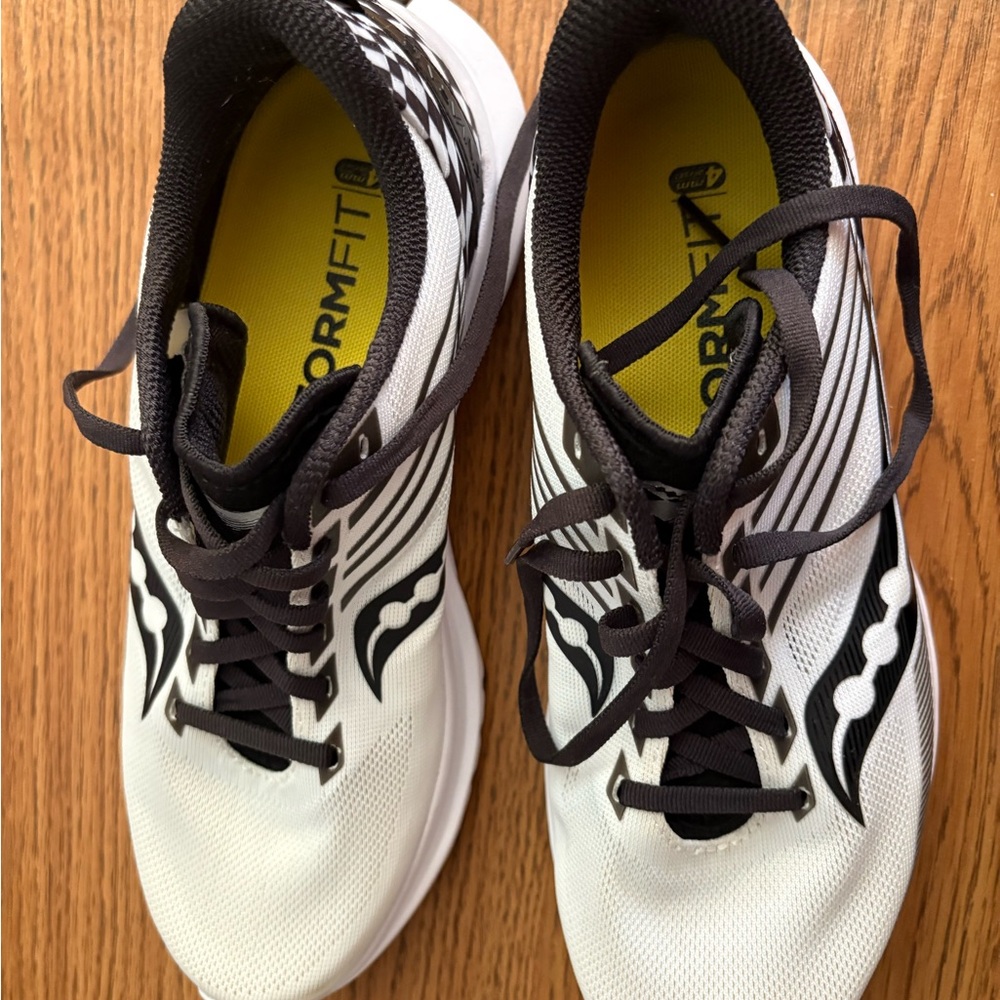 Saucony Black and White Athletic Shoes